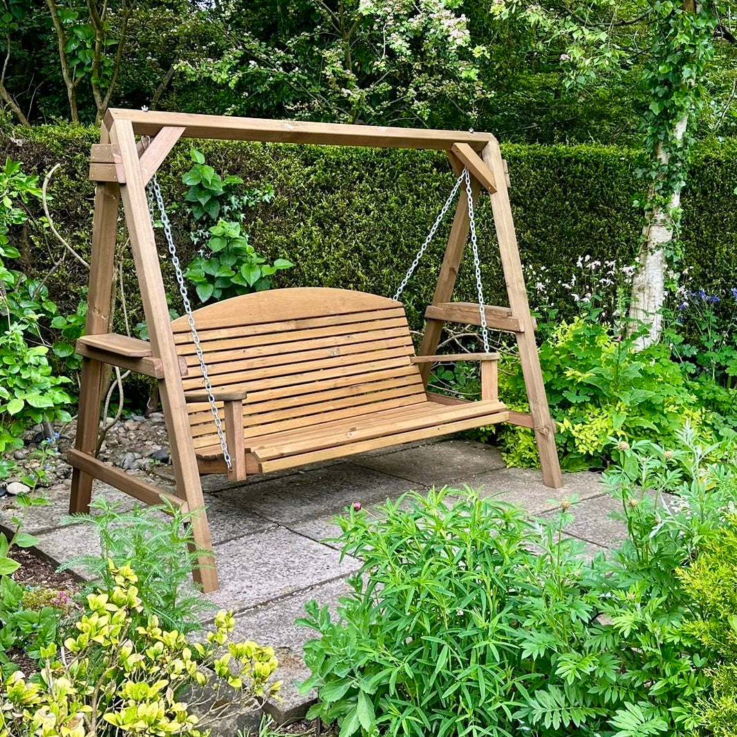Wooden Swing Frame Single Garden Swing Single Swing Seat Garden