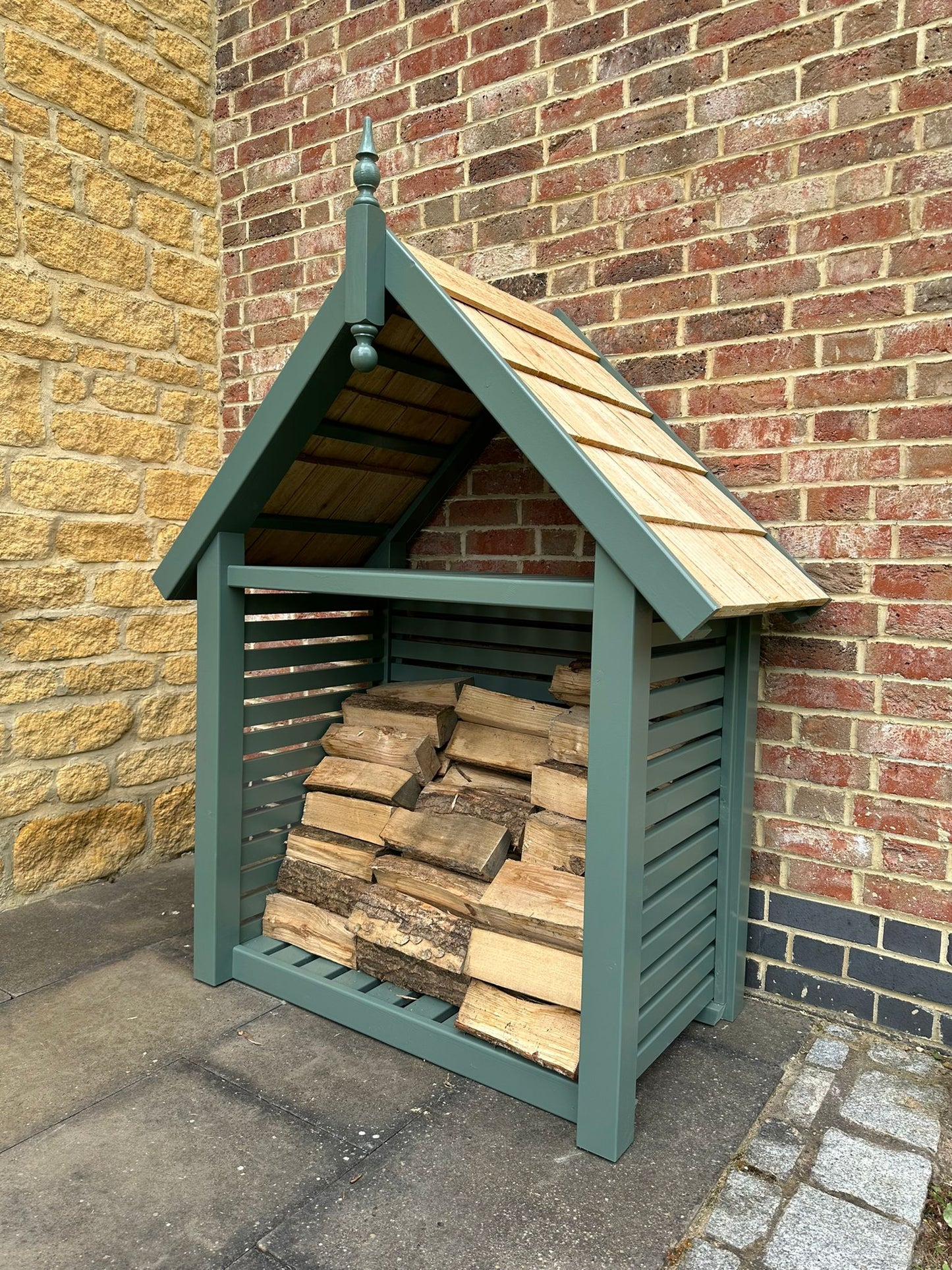 Wooden log store 