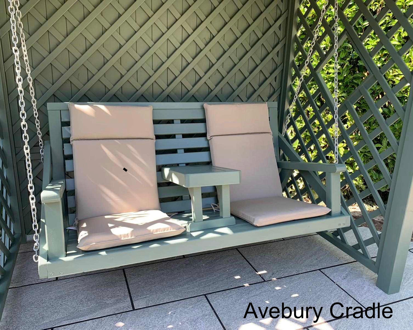 Garden swing painted