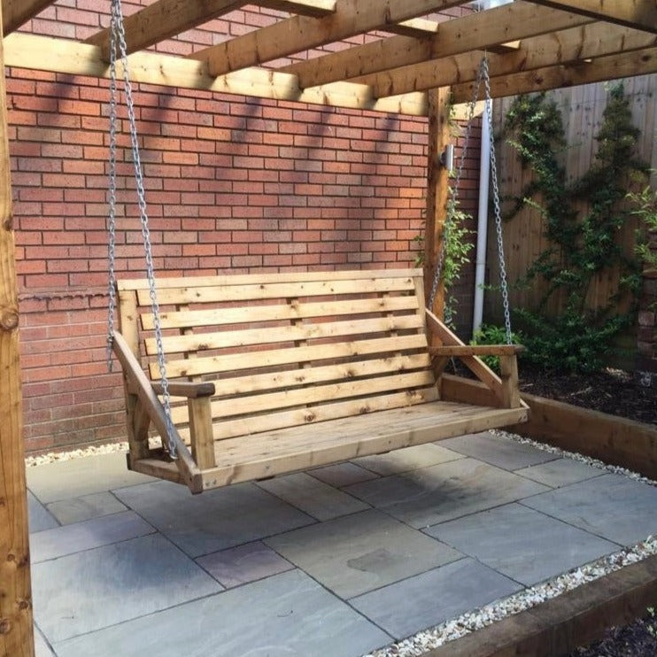 The Swing Cradle Wooden Porch Swing Seat Duckpaddle - Main Image