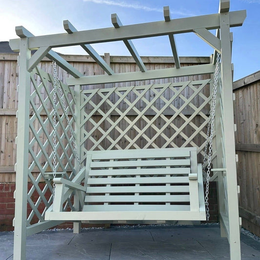 Painted pergola