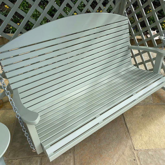 Painted porch swing
