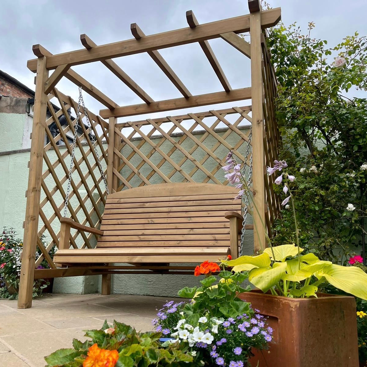 Wooden pergola