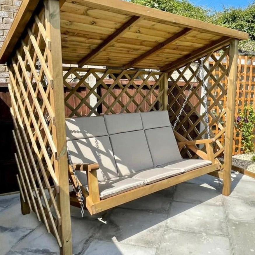 The Pent Swing Garden Swing with Trellis Duckpaddle