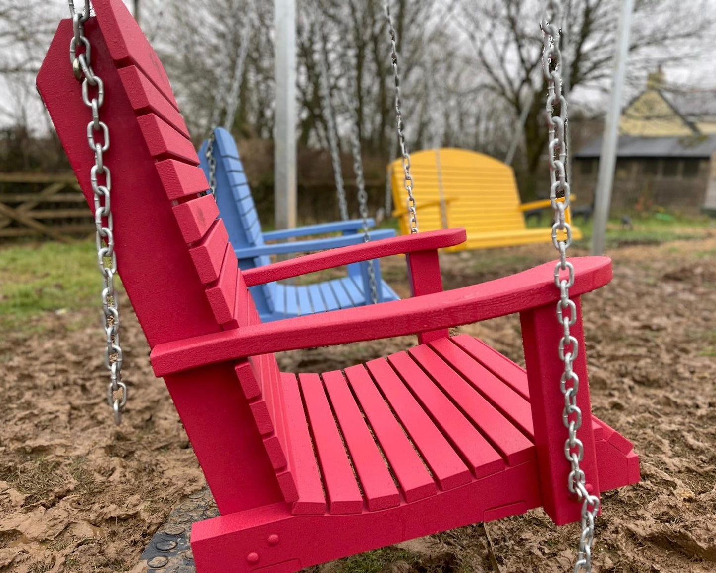 Painted swing seat