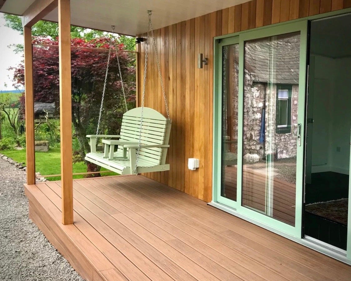 Painted porch swing seat