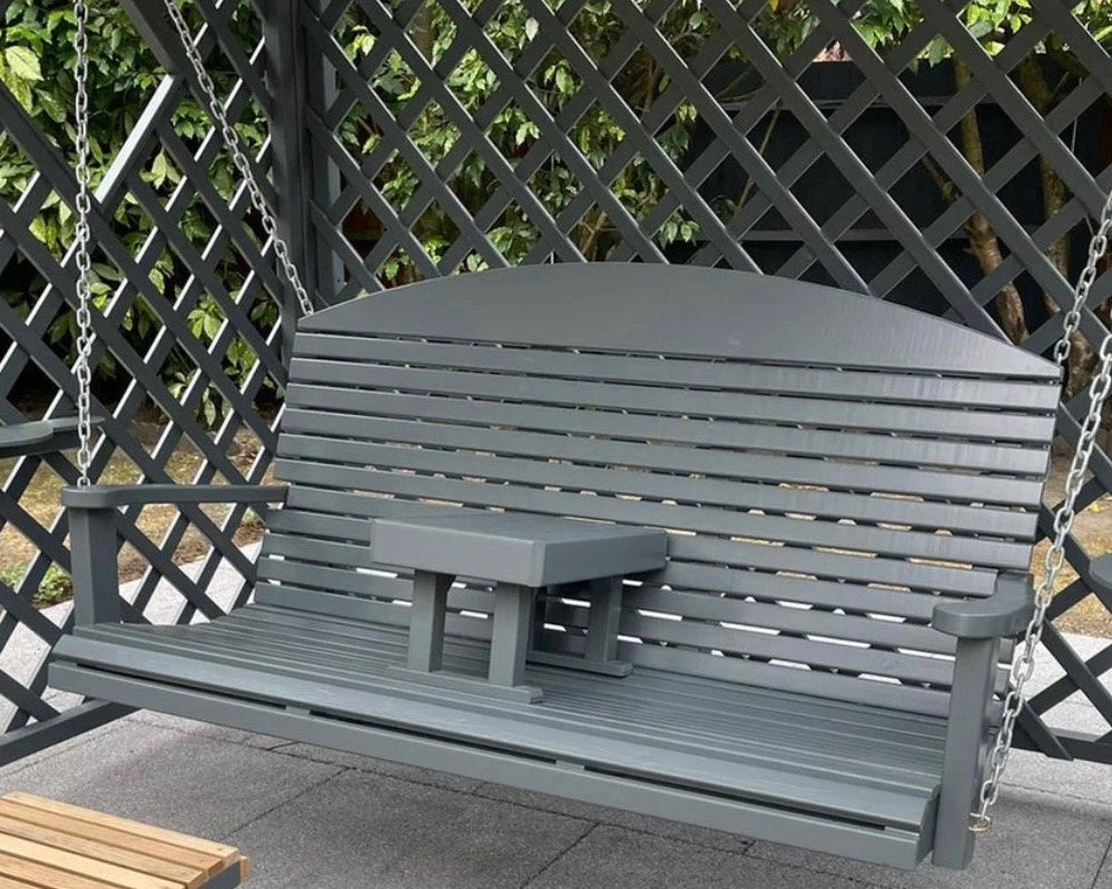 Painted garden swing