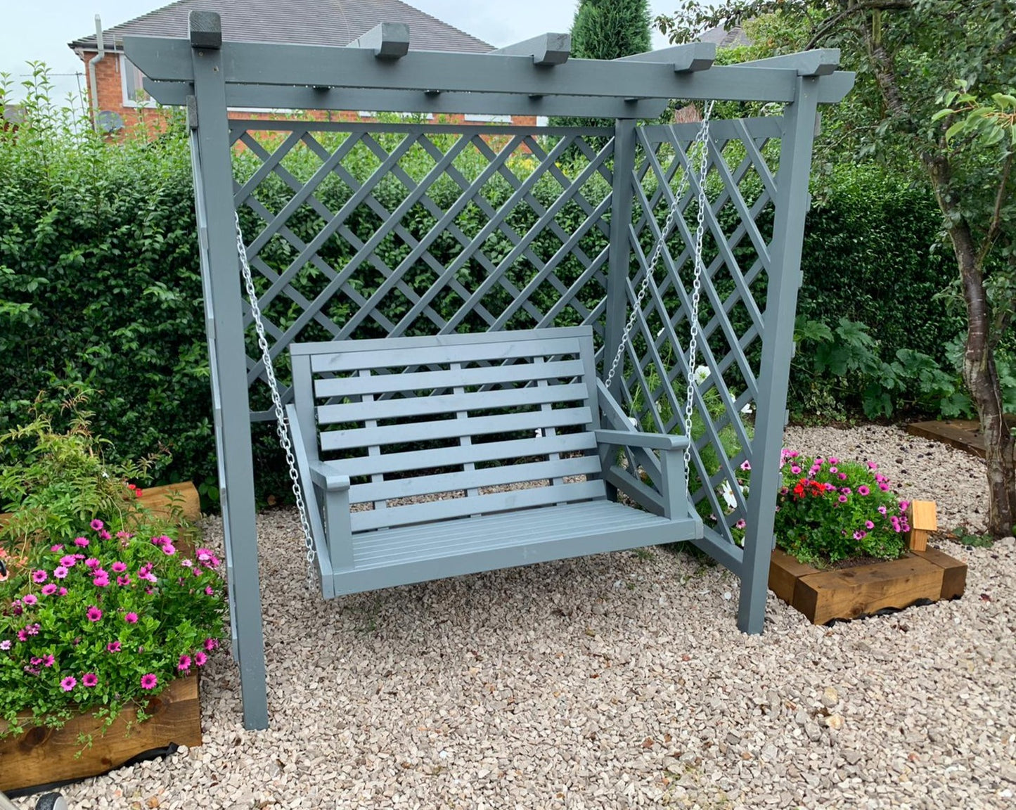 Painted garden furniture