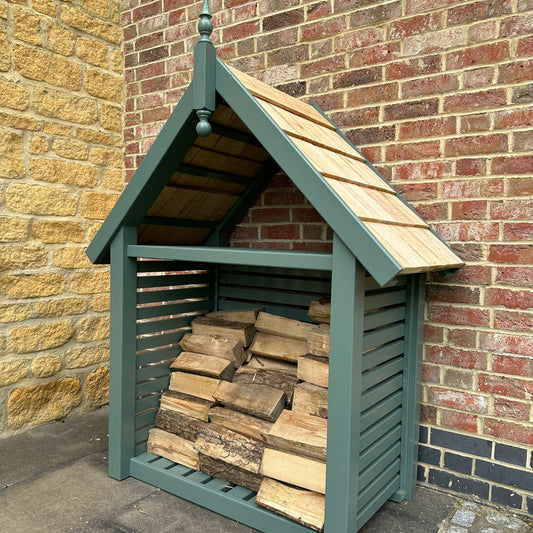 Wooden log store 