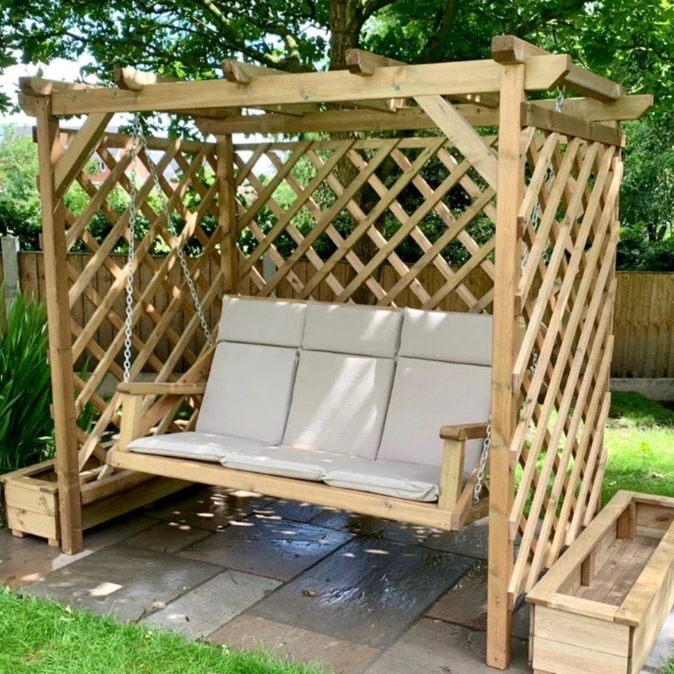 Garden pergola 2025 with swing seat