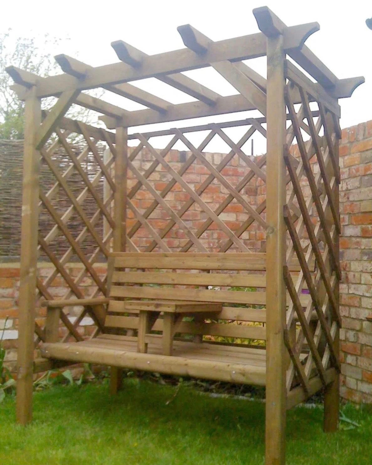 Wooden pergola arbour 