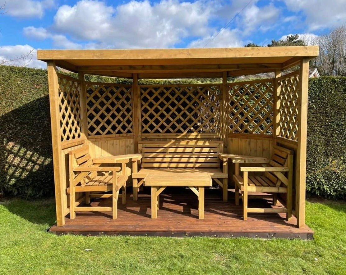 Wooden garden arbour 